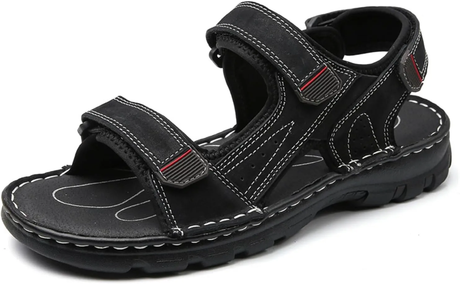 

Мужские спортивные сандалии с открытым носком для ходьбы на улице, противоскользящие, спортивные, повседневные, пляжные сандалии DMGYCK, черный