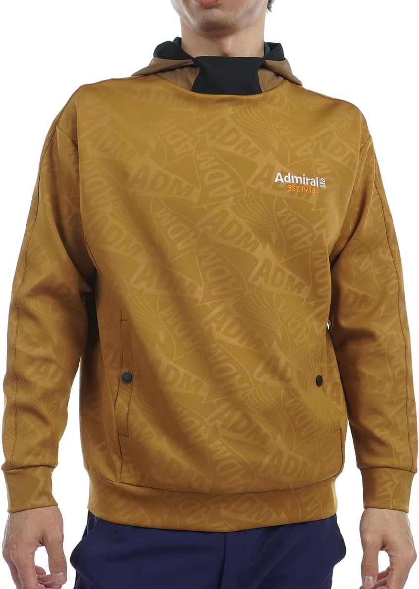 

Толстовка Admiral GOLF с тисненым логотипом из картона ADMA451, мужская толстовка с капюшоном, коричневый