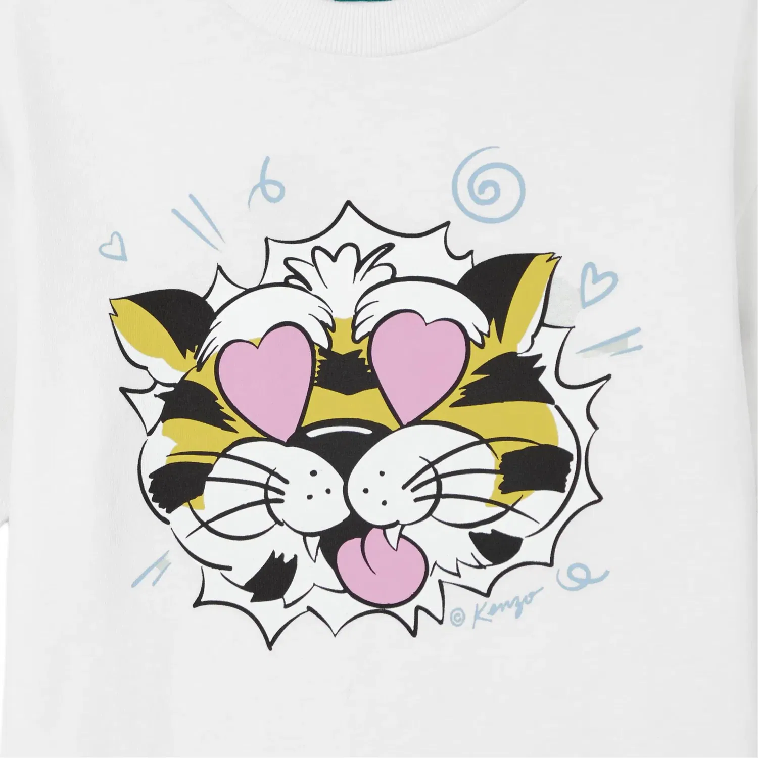 Детская футболка с круглым вырезом KENZO, White — фото 4