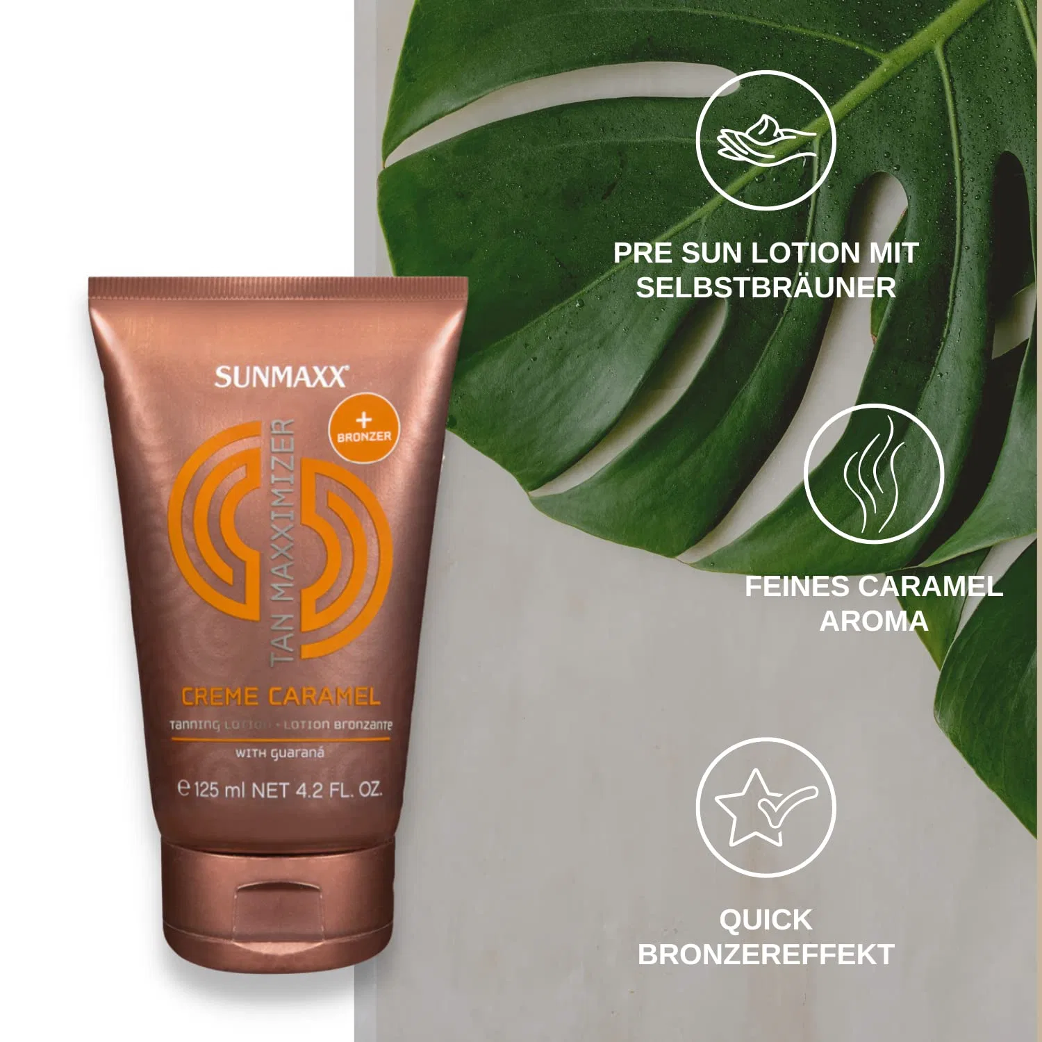 Лосьон для загара с бронзатором «Cream Caramel Tanning Lotion + Bronzer» от SUNMAXX TAN MAXXIMIZER Sunmaxx — фото 3