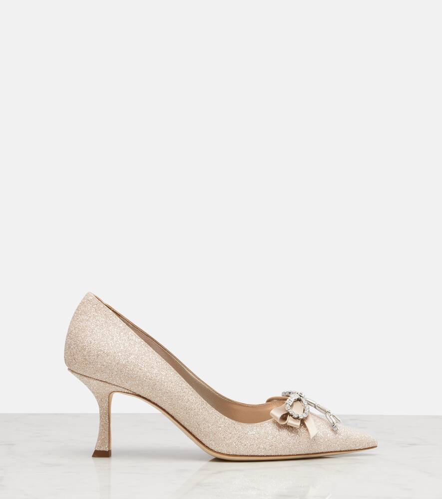 Auria 70 блестящие туфли-лодочки с кристаллами Jimmy Choo, Light Soft Gold/Crystal — фото 4
