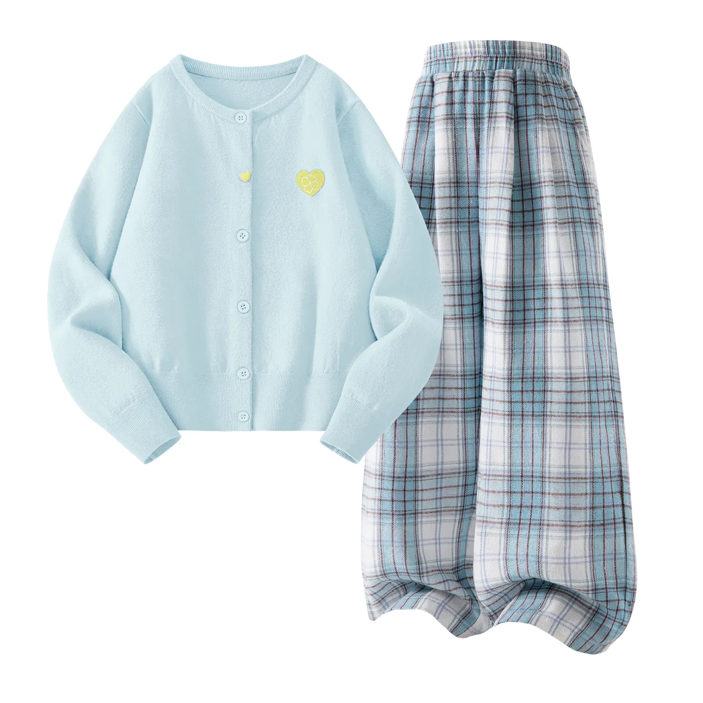 Детская повседневная спортивная футболка с круглым вырезом Disney, Solid Color Misty Blue+Solid Color White Cloud Blue