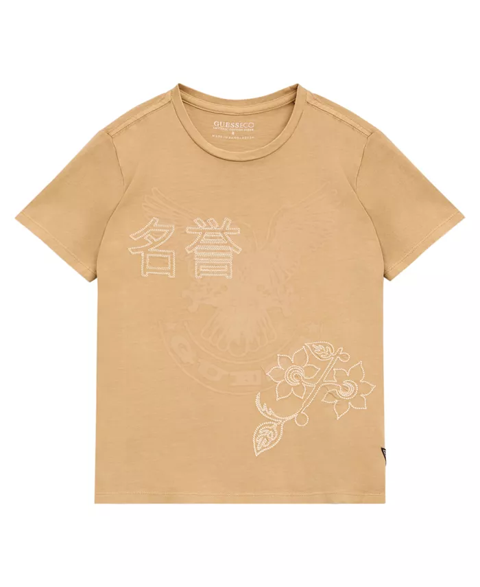 

Футболка с коротким рукавом для мальчиков 8-18 лет Guess, загар/бежевый
