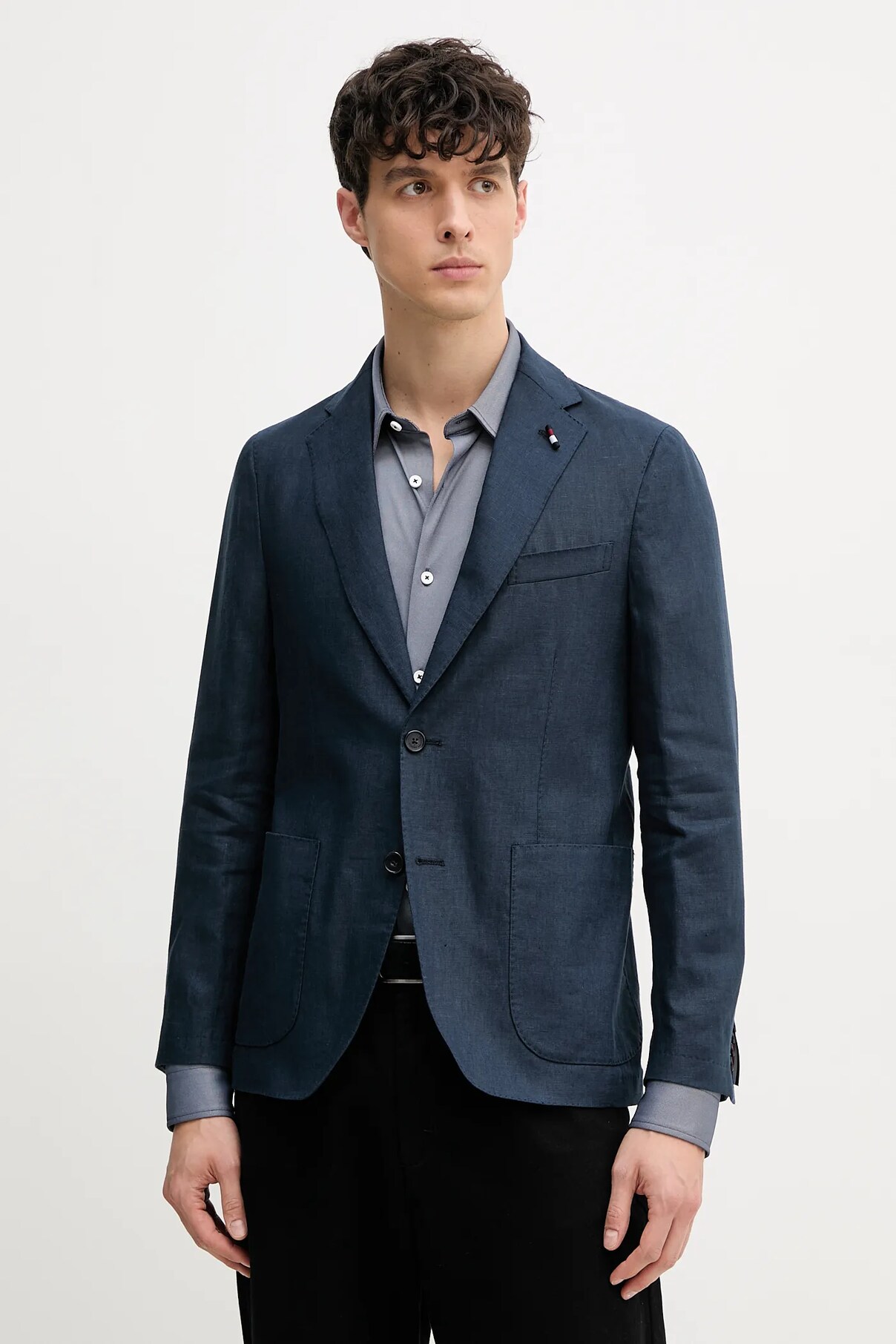 

Льняная куртка Tommy Hilfiger, темно-синий