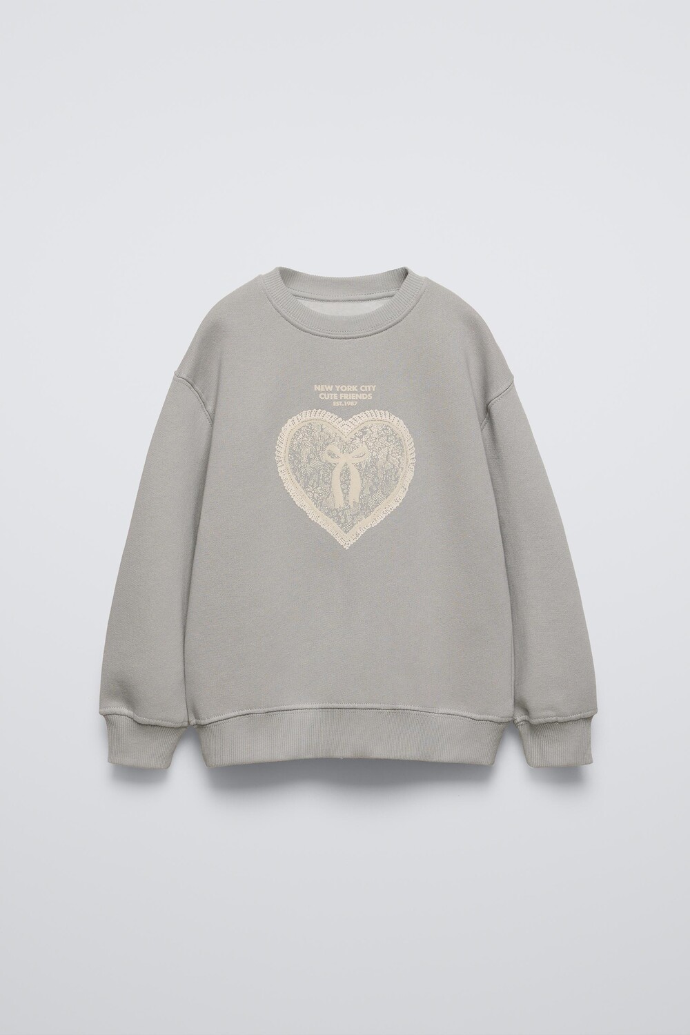 

Толстовка с высоким сердцем ZARA, серый