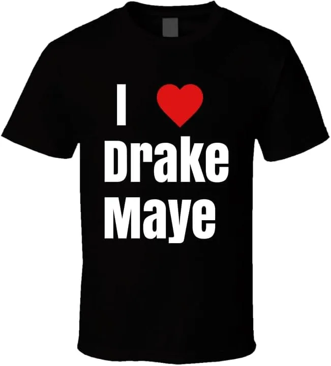 Футболка I Heart Love Drake Maye Generic, черный
