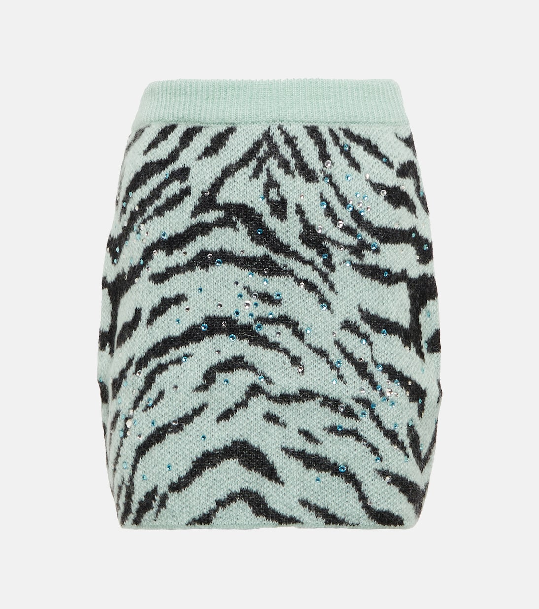 

Мини-юбка из жаккарда с декоративным узором Alessandra Rich, Mint