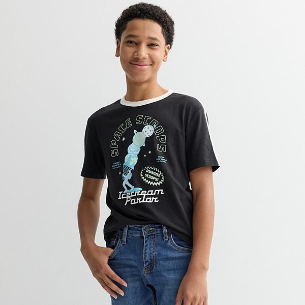 

Футболка с ретро-принтом для мальчиков 12-20 лет в размерах regular и husky Sonoma Goods For Life, Black Space