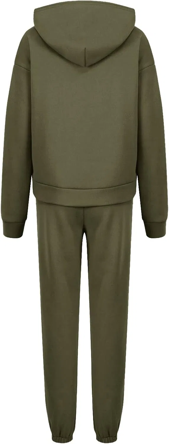 Толстовка и шорты спортивные, оверсайз, флисовые, 2 шт, army Green — фото 4
