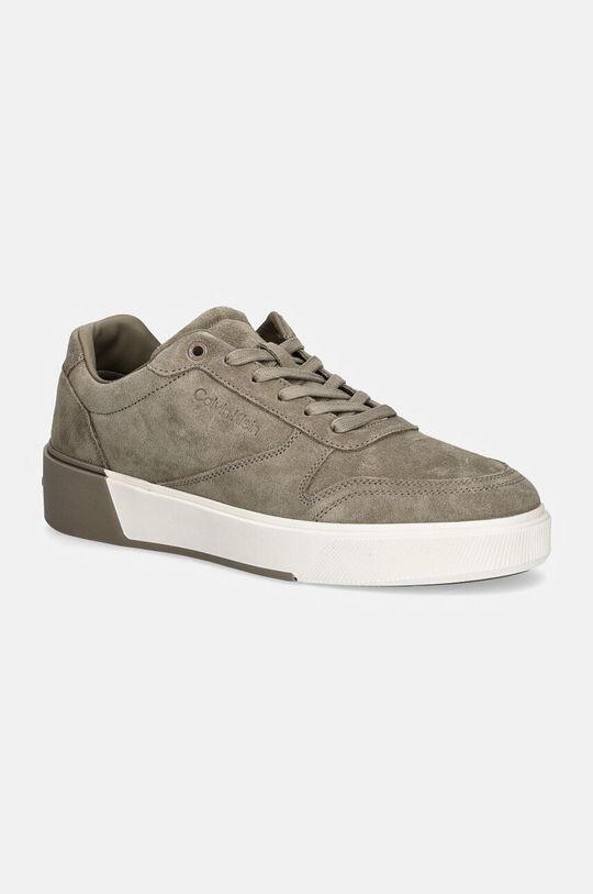 

Замшевые кроссовки LOW TOP LACE UP BSKT SUE Calvin Klein, зеленый