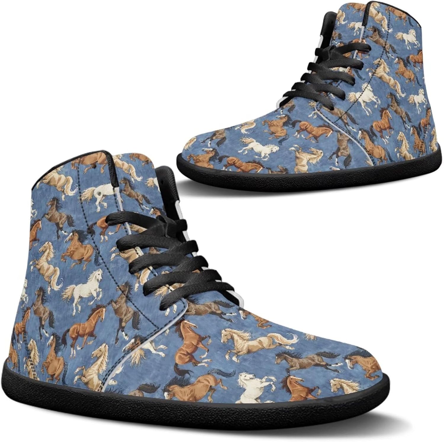 

Мужские кроссовки Binienty широкой ширины для ходьбы, Horse Pattern