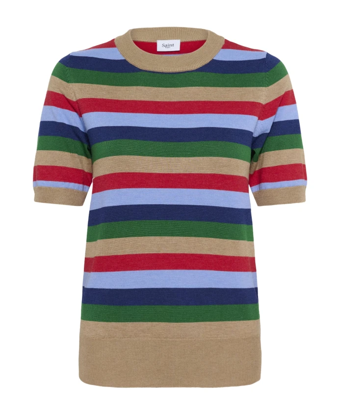 

Полосатый свитер, тигровый глаз, многослойная полоска Saint Tropez, мультиколор