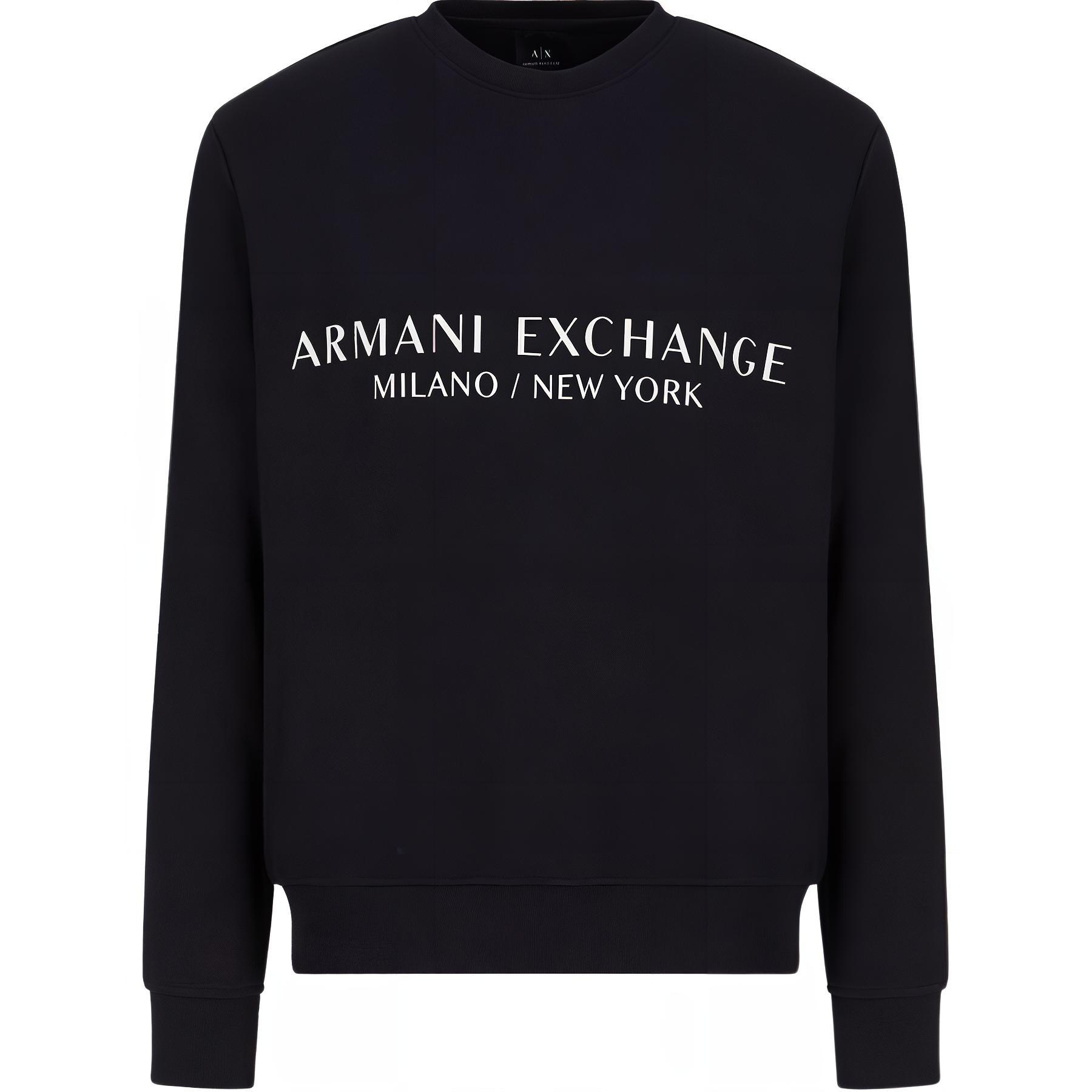 

Толстовка с круглым вырезом и логотипом ARMANI EXCHANGE, Marine Blue