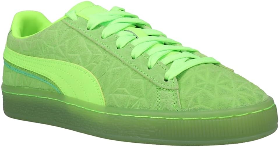 Детские кроссовки PUMA для мальчиков из замши Triplex Mono с шнуровкой, повседневные - зеленые — фото 2