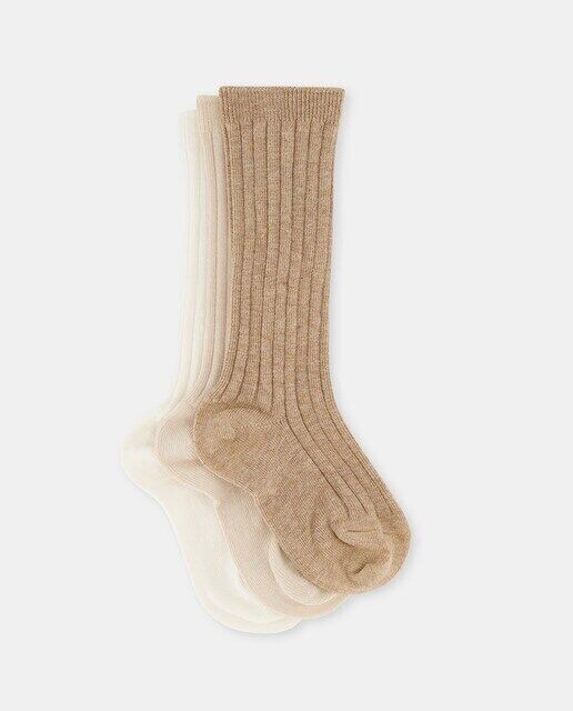 

Комплект из трех детских носков с резинкой Cotton Juice, коричневый