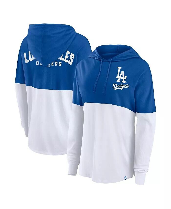 

Женская королевская/белая Los Angeles Dodgers Backup Option пуловер с капюшоном Fanatics