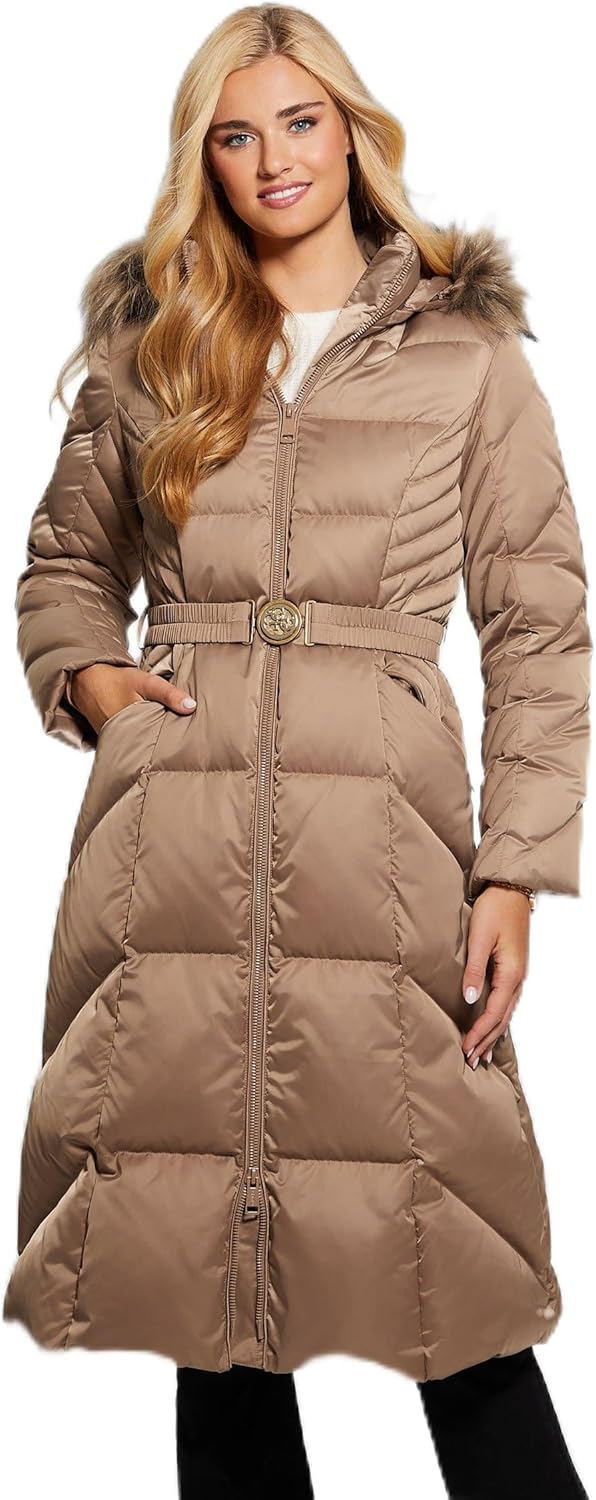 

GUESS Olga куртка удлиненная на натуральном пуху, Wet Sand