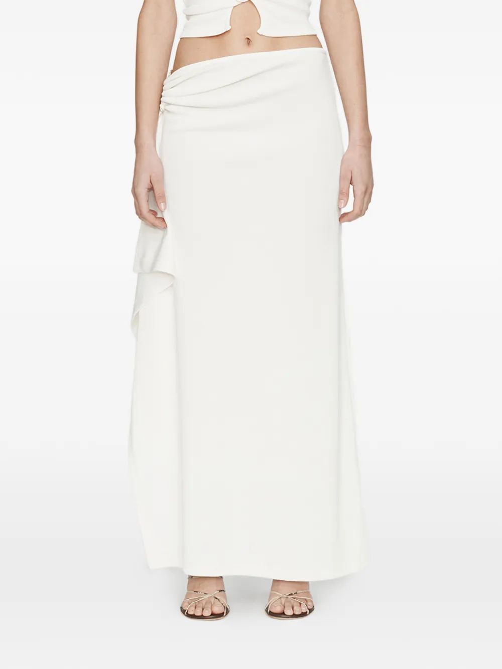 

Юбка Crystal Pendant Cascade асимметричного кроя Christopher Esber, белый