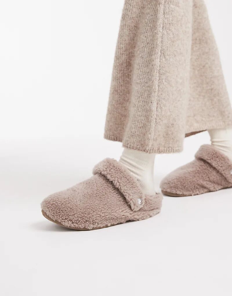 Тапочки-унисекс Crocs Cozzy в цвете «гриб»