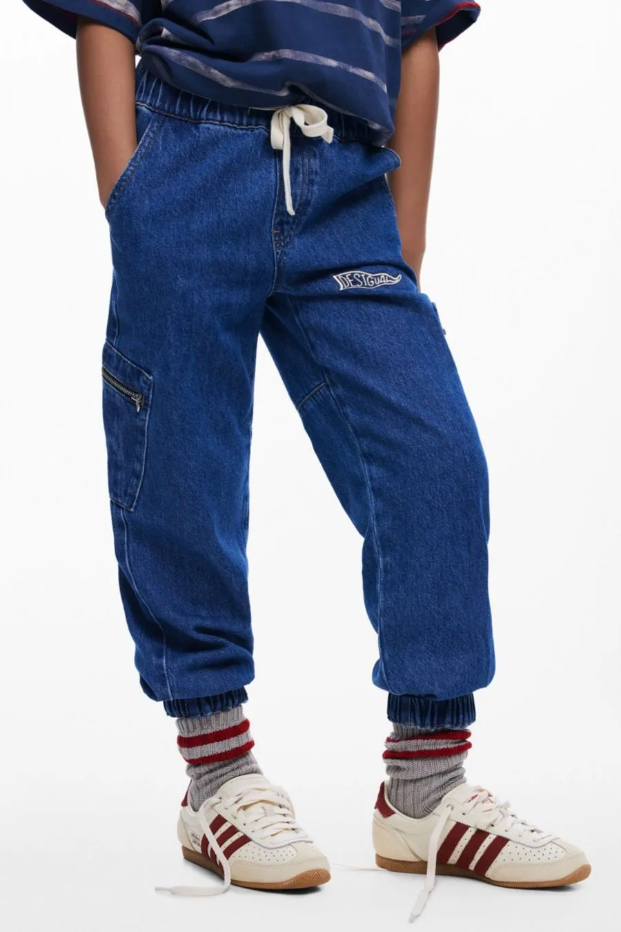 Детские джинсы с молниями Desigual, medium синий