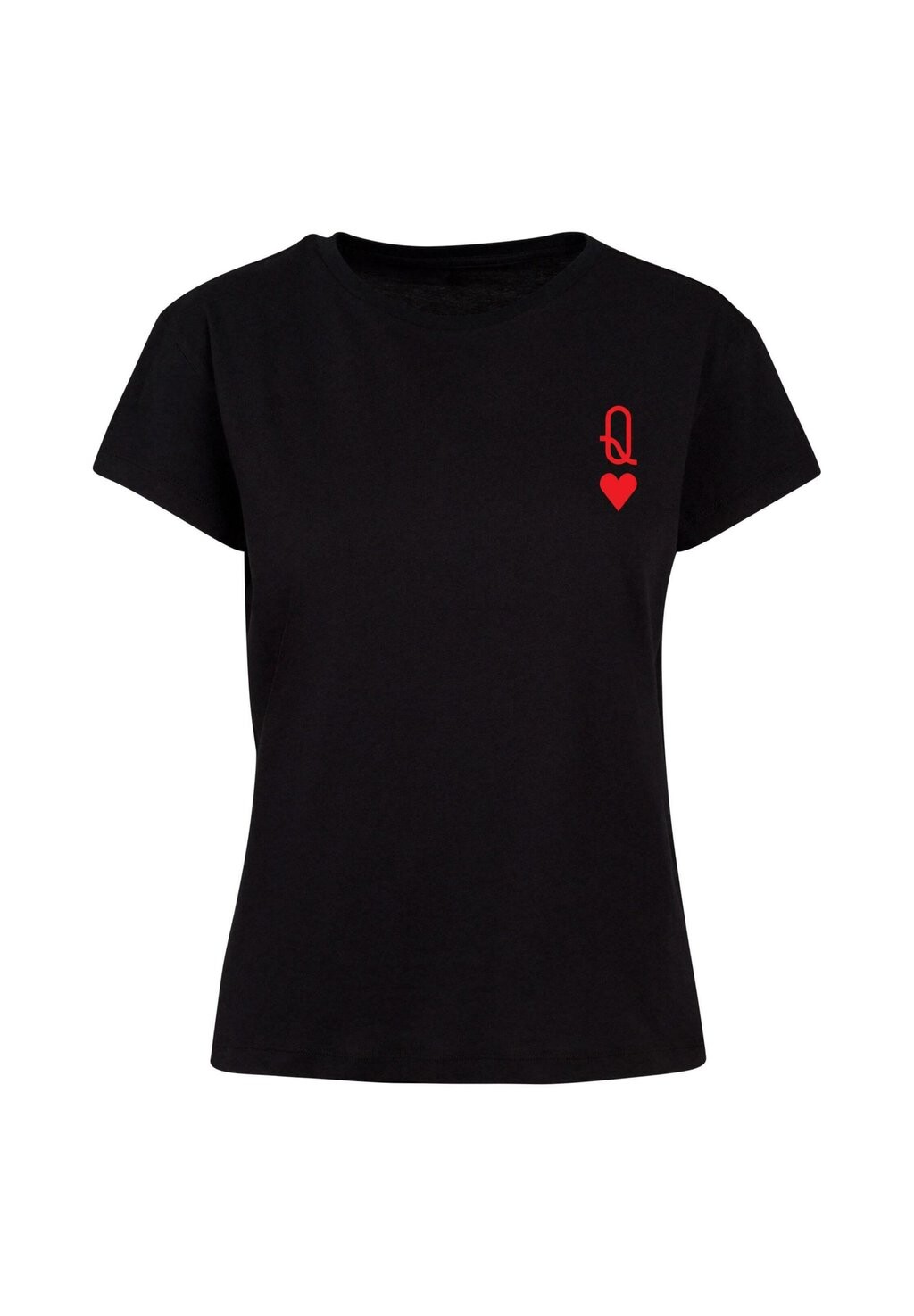

Футболка с принтом HUGS LOVE QUEEN OF HEARTS BOX Merchcode, черный