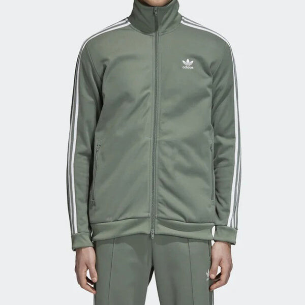 Куртка originals beckenbauer track top trase green Adidas, зеленый — фото 3