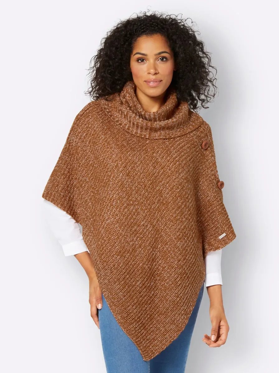 

Casual Looks пончо, цвет Cognac-Ecru-Meliert