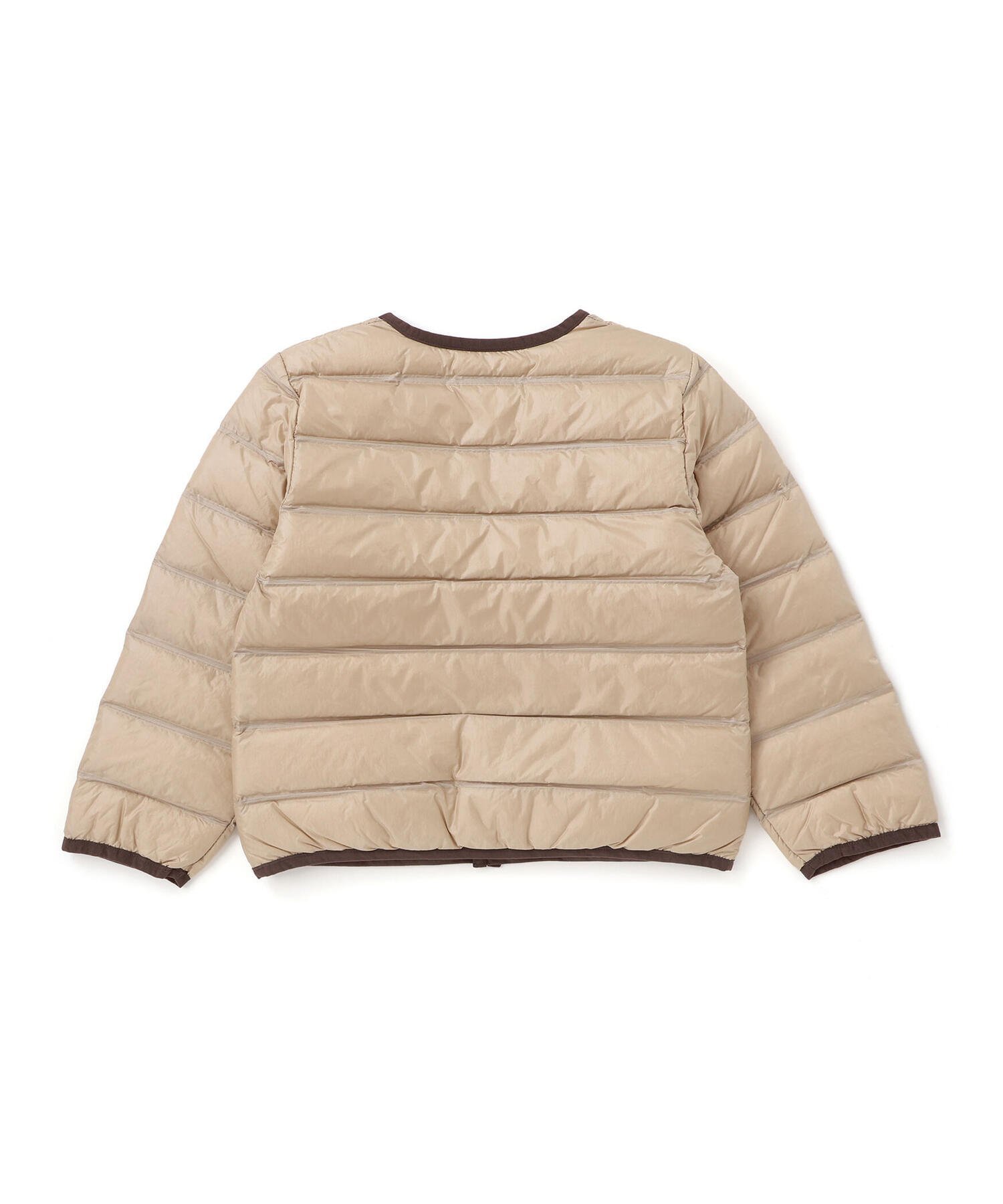 Пуховая куртка из легкой тафты с окантовкой (90–160 см) Bebe, beige — фото 4