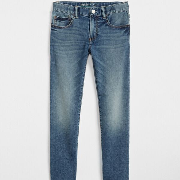

Джинсы slim-fit с выцветанием Gap, синий