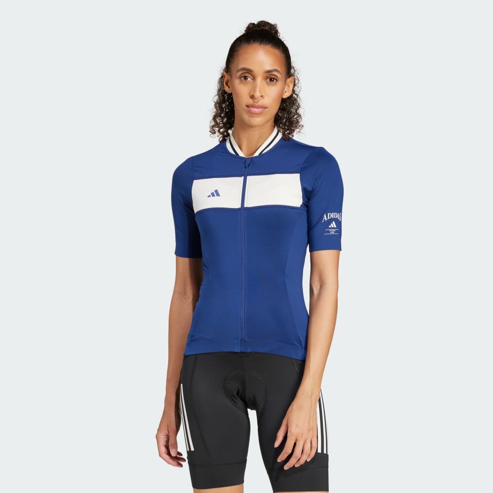 

Джерси Adidas Heritage Tempo 3-Stripes Legacy Cycling Jersey, цвет Dark Blue/Chalk White