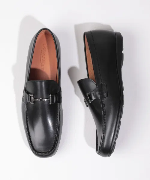 Мужские лоферы BRENOWELT Driving Black Metal Loafer 1101 — фото 3