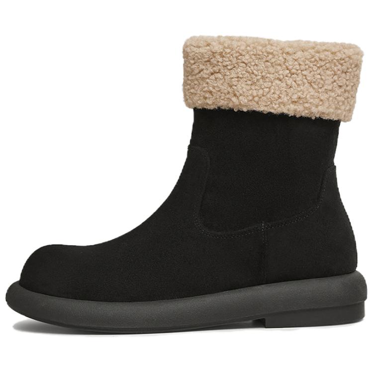 Теплые короткие зимние сапоги женские BASTO, Black