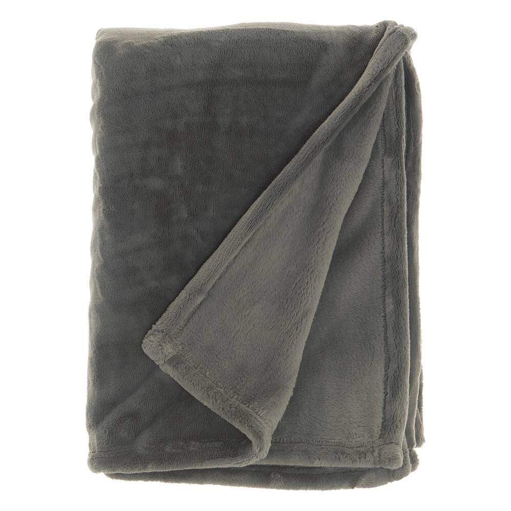 

Плед Mina Victory из искусственного меха для дома, цвет Charcoal