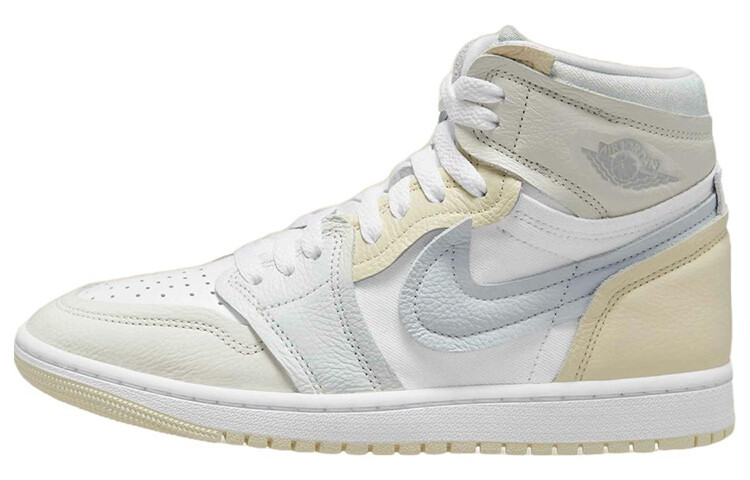 

Кроссовки Air JORDAN 1 Vintage Basketball Shoes Women's High-Top White Yellow