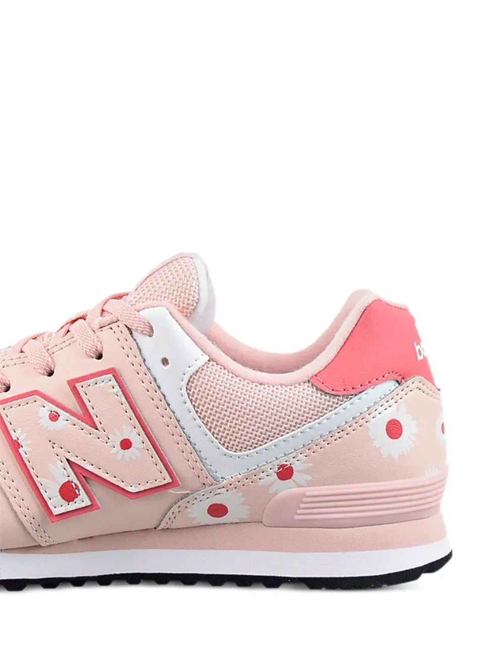 Кроссовки с цветочным принтом New Balance Kids, розовый — фото 2