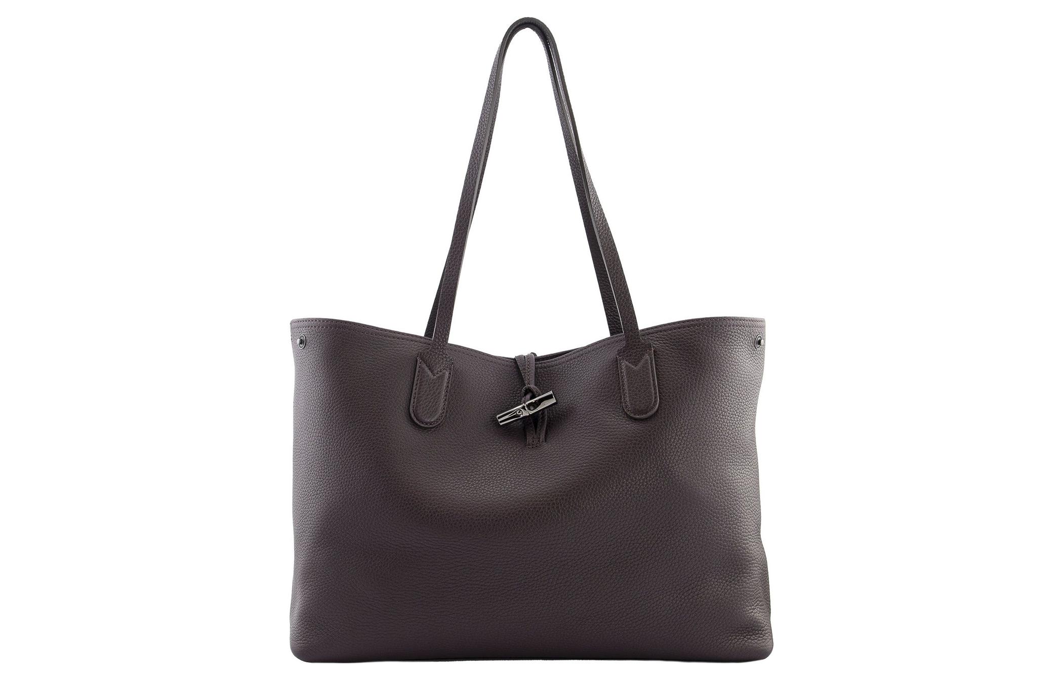 

Сумка через плечо Roseau из кожи коровы женская баклажановая фиолетовая LONGCHAMP