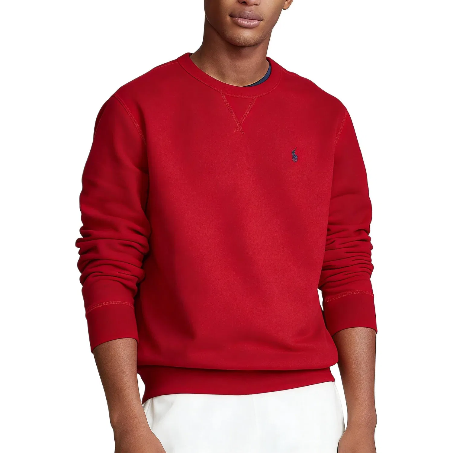 Свитшот мужской SS26 Pony Logo Solid Color с начесом, круглый ворот Polo Ralph Lauren, Red — фото 3