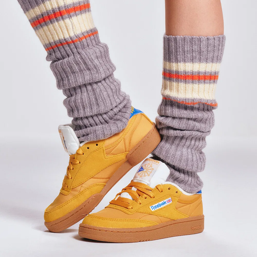 Мужские нейлоновые кеды Club C 85 жёлтые от Reebok