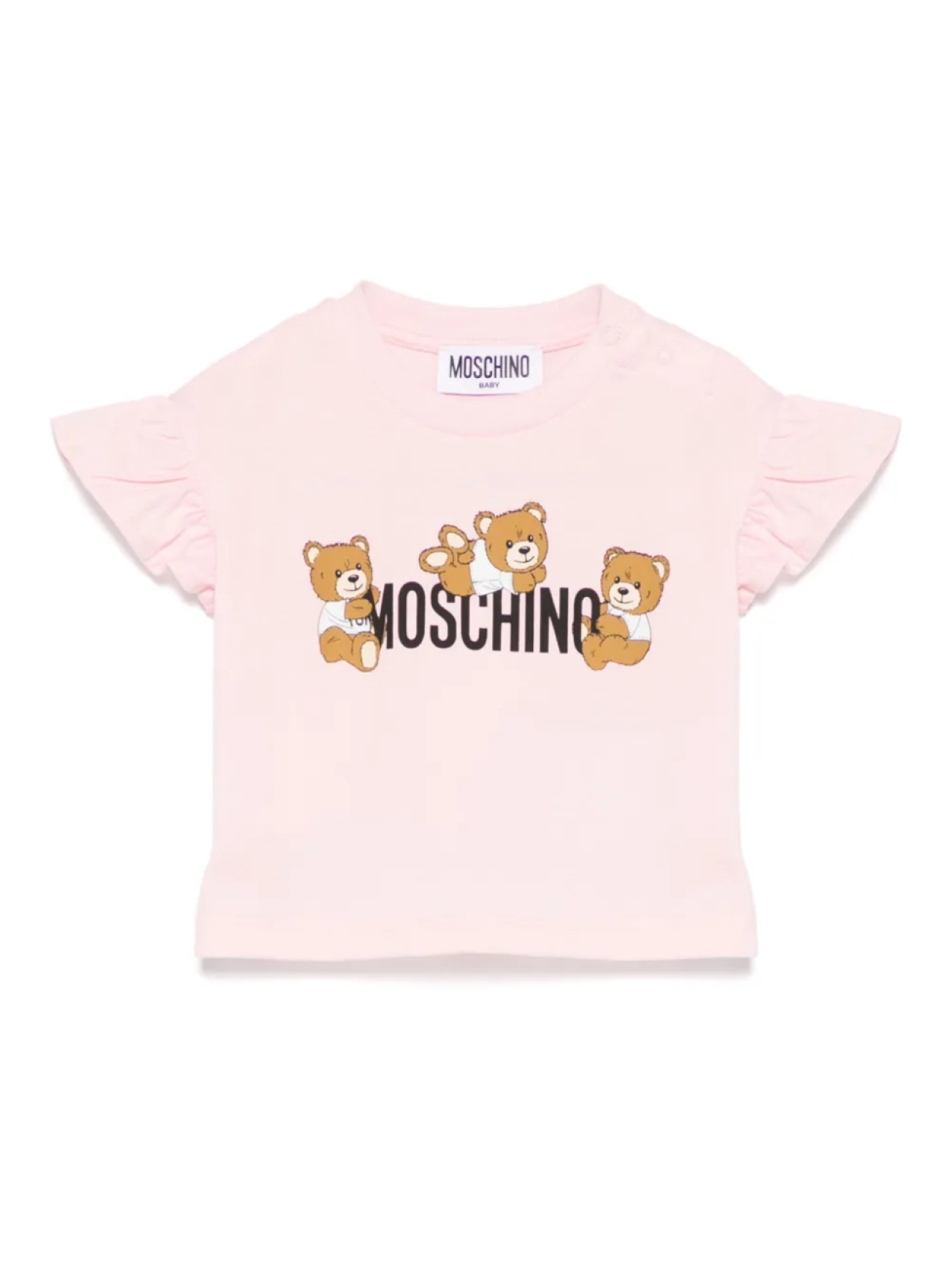 

Футболка с принтом Teddy Bear Moschino Kids, розовый