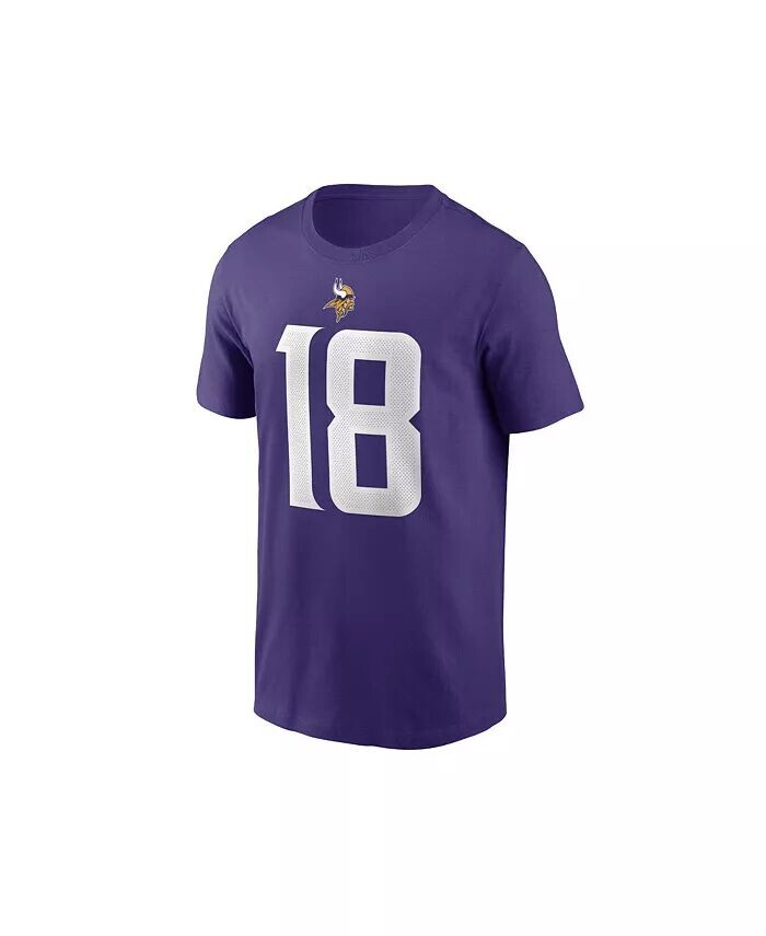 

Мужская футболка Justin Jefferson Purple Minnesota Vikings с именем и номером Nike