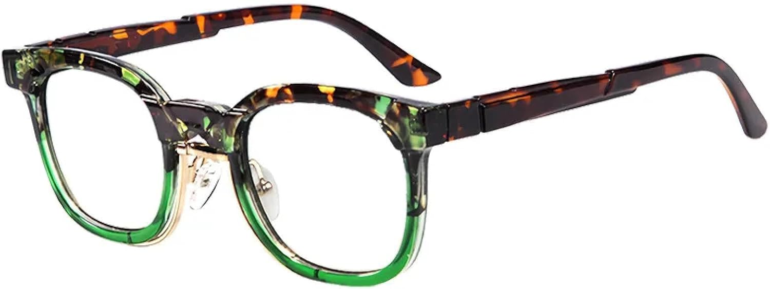 

Роскошные солнцезащитные очки «кошачий глаз» для женщин и мужчин, популярные винтажные панк-очки, двухцветные, для вождения на открытом воздухе TKKTLLT, Leopard Green Clear