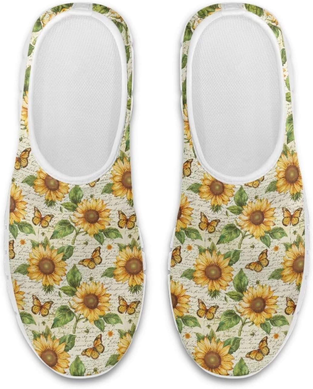 

Кроссовки Chaqlin Flat Low с цветочным принтом, без шнурков, лоферы для женщин и мужчин, арт-мода, повседневные, для работы, прогулок, тенниса, Sunflower Butterfly