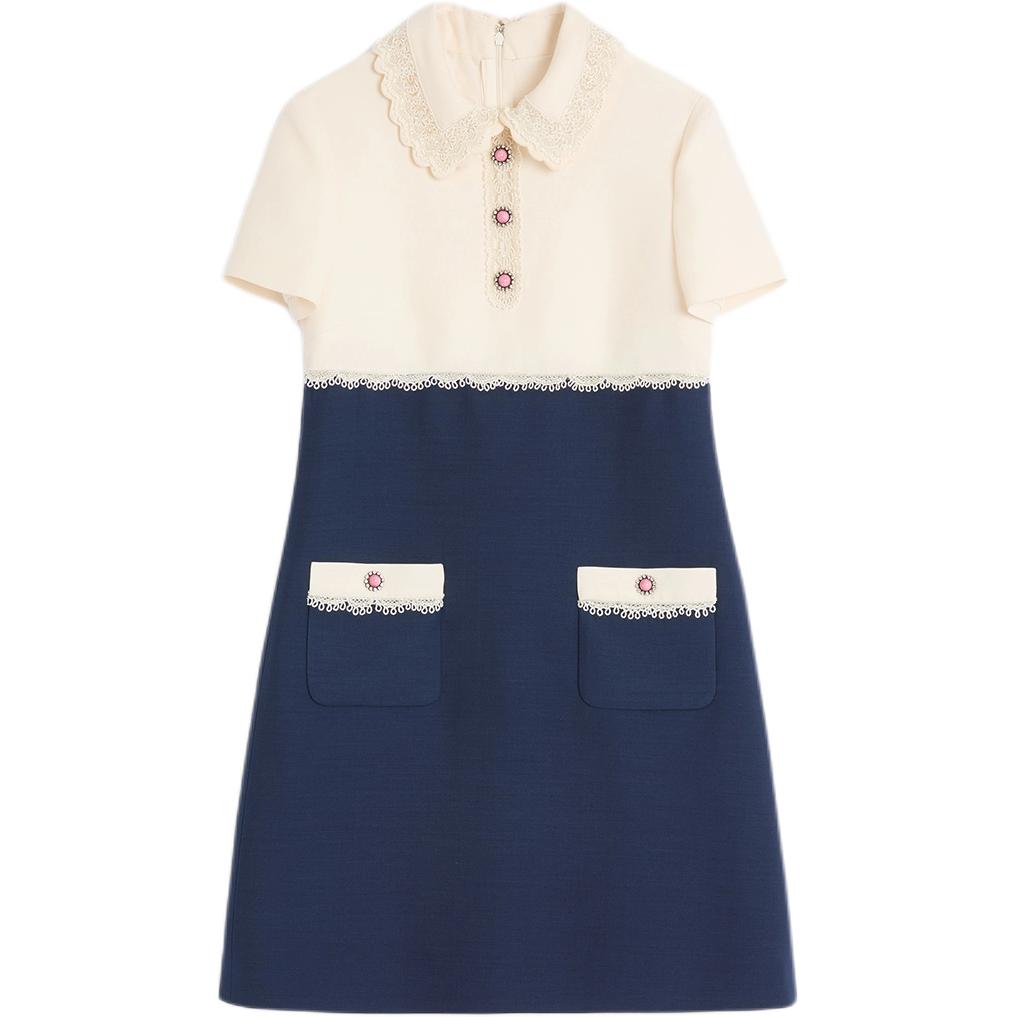 

Valentino Короткое платье с короткими рукавами Ivory White