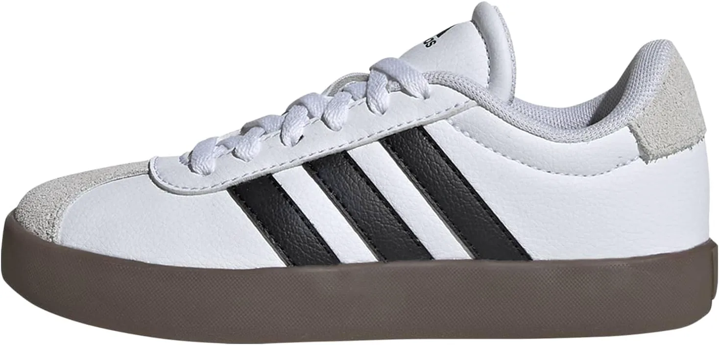 Детские кроссовки Adidas Vl Court 3.0, белый/черный/серый — фото 3