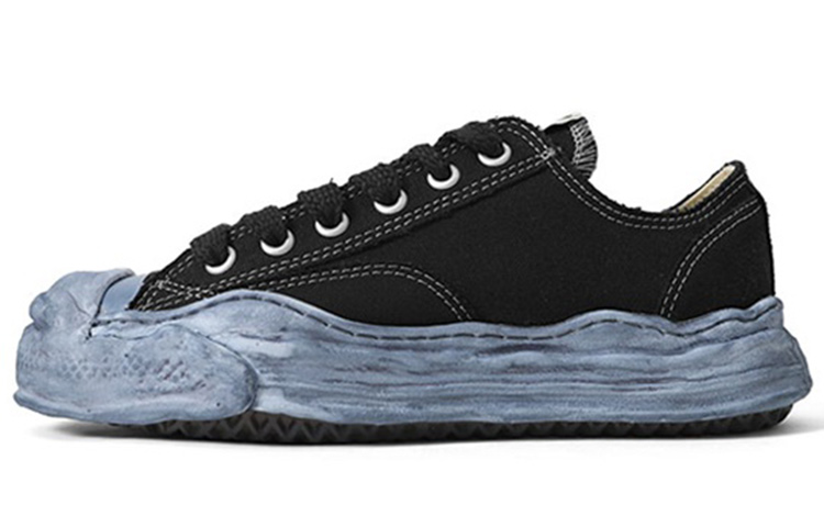 Hank OG Sole Low Черный Overdye Mihara Yasuhiro