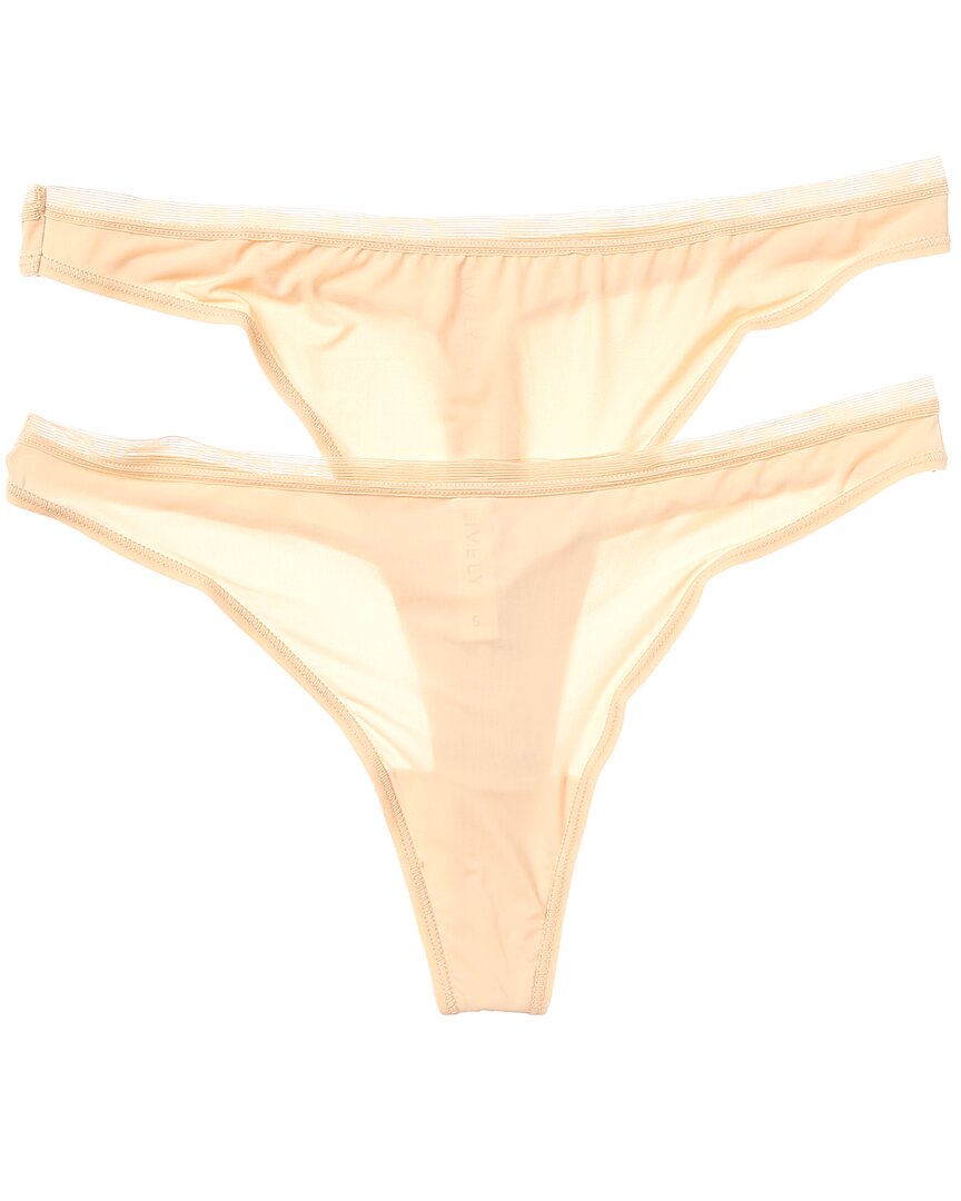 

LIVELY 2pk Трусики-стринги без видимых краев, коричневый