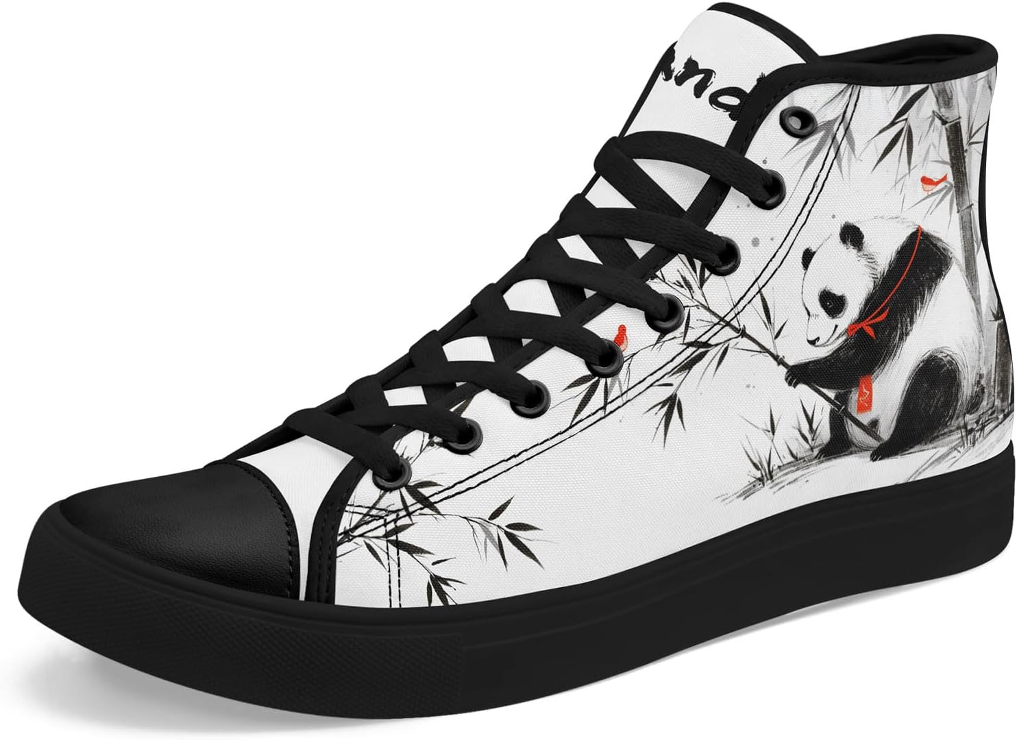 

Высокие кеды на платформе AWSOLE с китайской тушью для мужчин и женщин, черные, белые и красные, модные, дышащие, повседневные прогулочные обувь