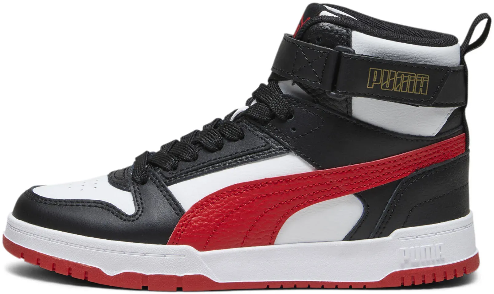 Кроссовки PUMA "RBD GAME JR", цвет Puma White-For All Time Red- Puma Black-Gold — фото 2