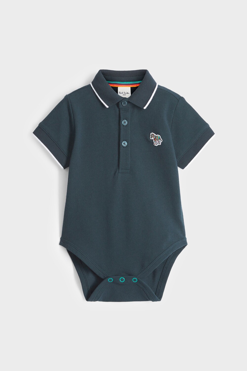 

Боди Paul smith из пике зебры с логотипом для мальчиков Paul Smith Junior, синий