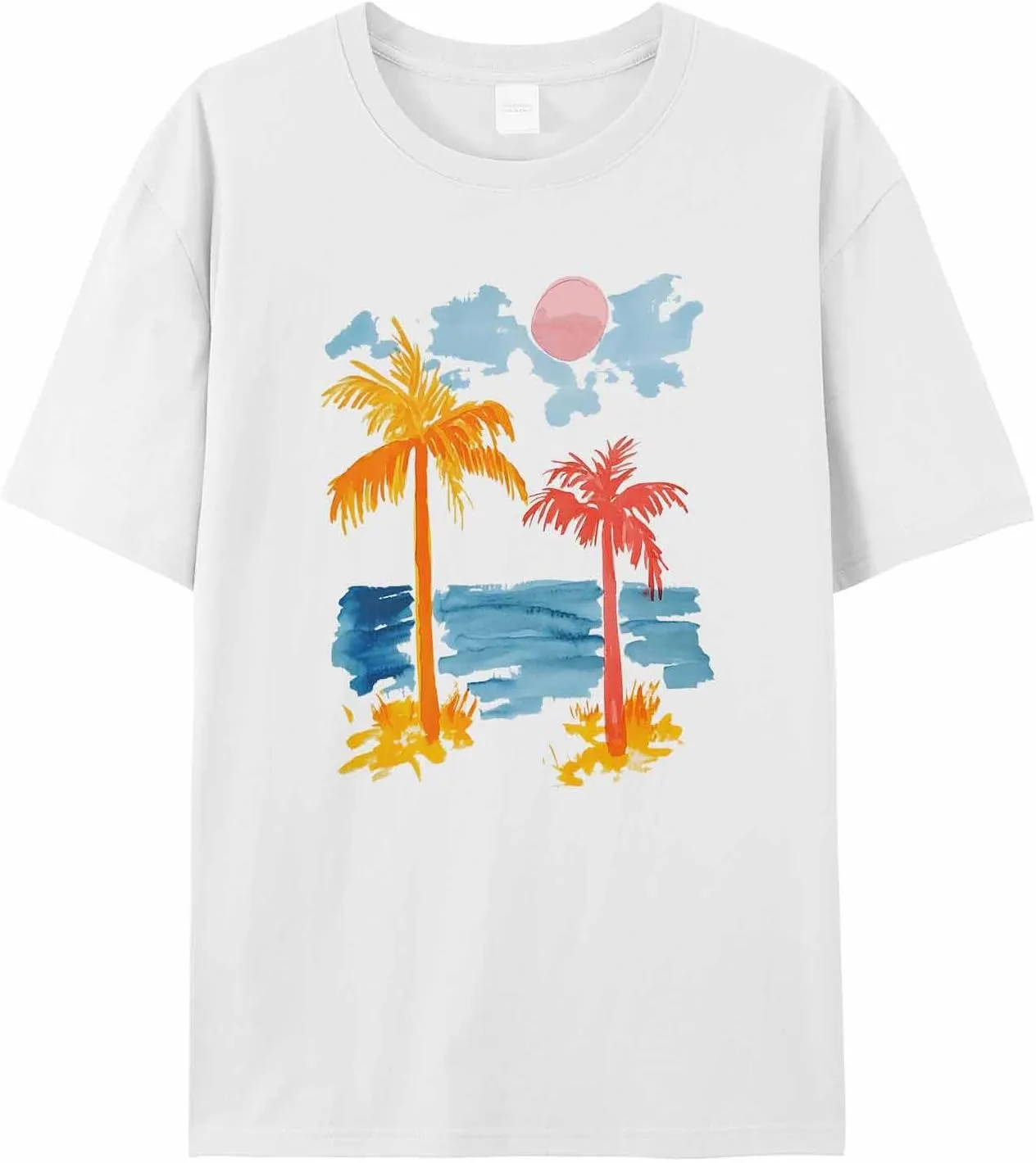 

Мужская футболка с абстрактной пальмой, короткий рукав jdudh